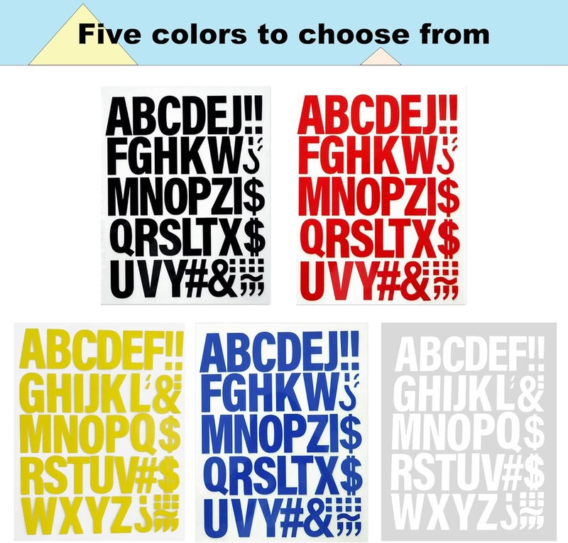 LONGMUU 220 Pieces Iron on Letters for Clothing, 5 Sheets of Black Heat Transfer Vinyl for T Shirts, A-Z Patches PU DIY Crafts Alphabets Sticker for Fabric - Image 2
